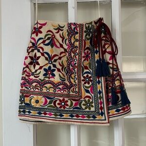 NWOT Star Mela Embroidered Mini Skirt Size XS